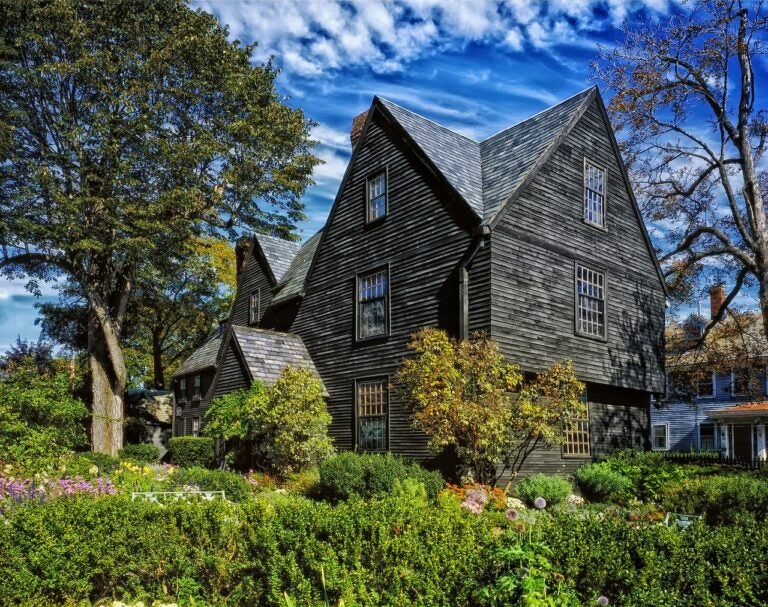 A front view of the House of the Seven Gables.