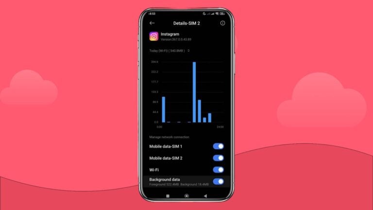 instagram data usage after scrolling for five minutes
