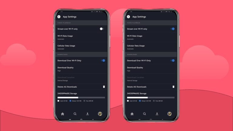 Activating the “Stream over Wi-Fi Only” option