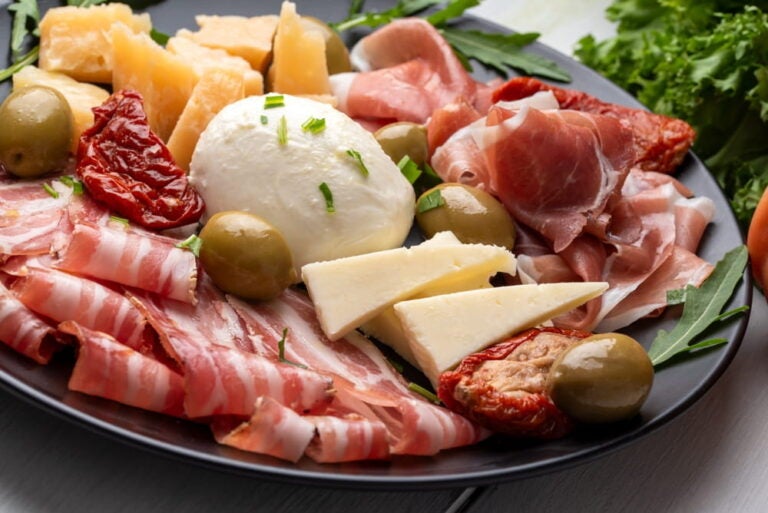 Cured meats and cheese