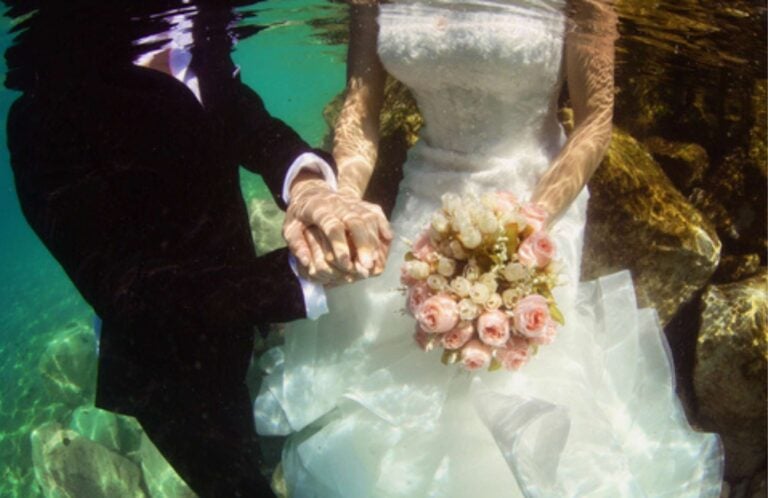 Underwater wedding