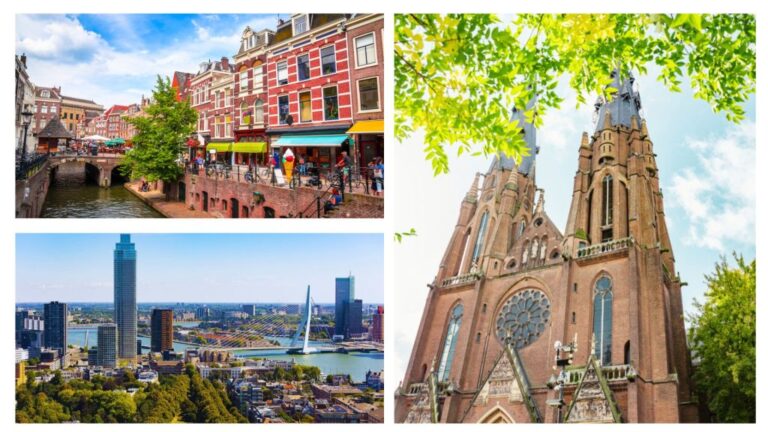 Modern and classic views in the Netherlands. 