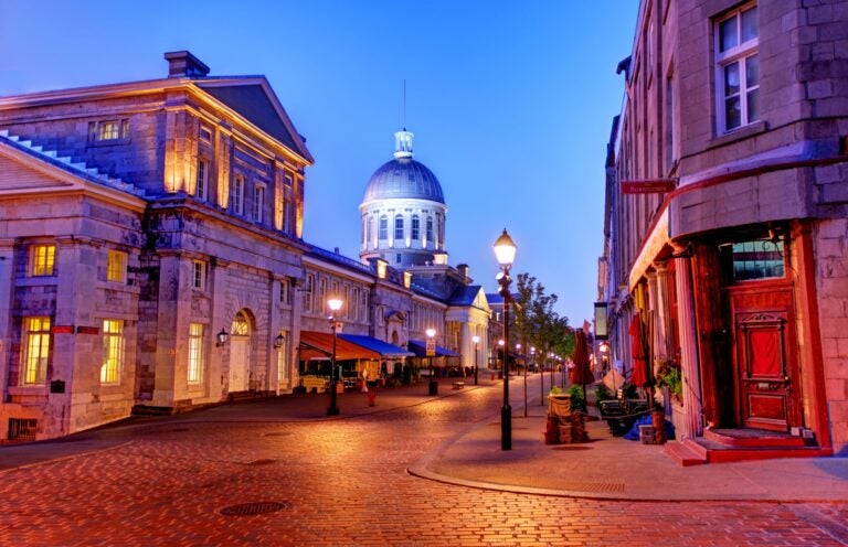 Cobblestone streets of Montreal, Canada