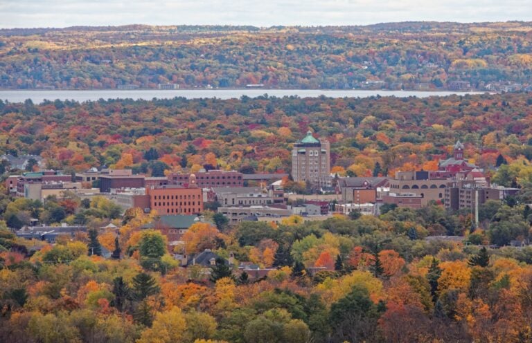 Traverse City, Michigan, in Autumn colors
