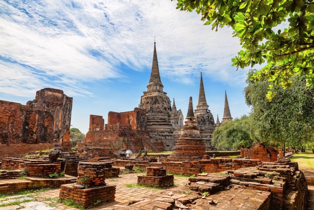 Ancient ruins of a temple in Ayutthaya