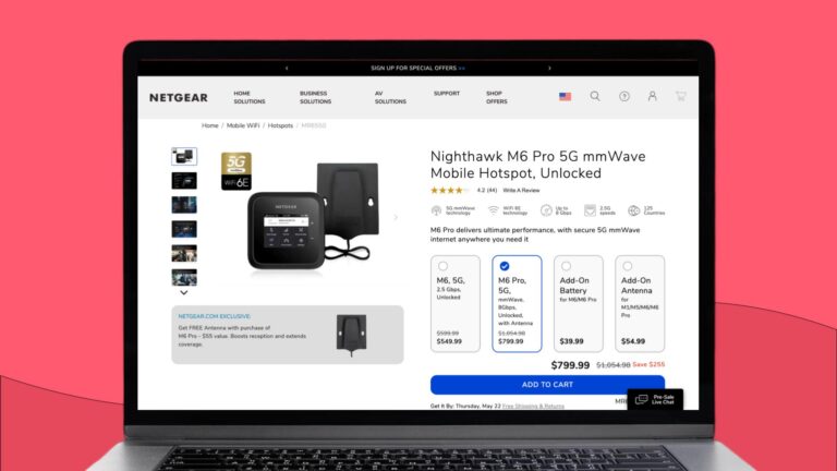 Netgear Nighthawk M6 Pro product page