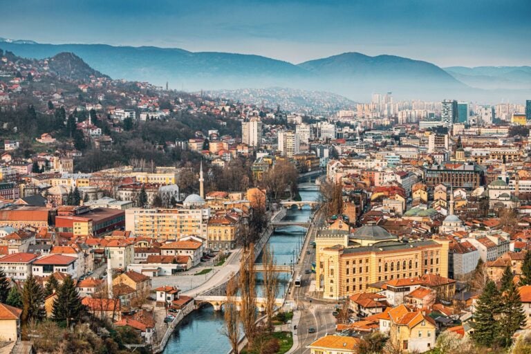 The city landscape of Sarajevo