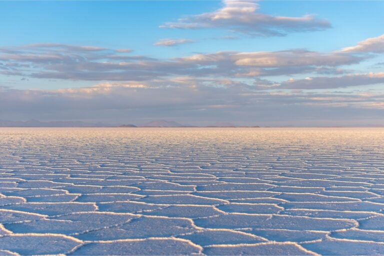 Salar de Uyuni, Bolivia during the day.