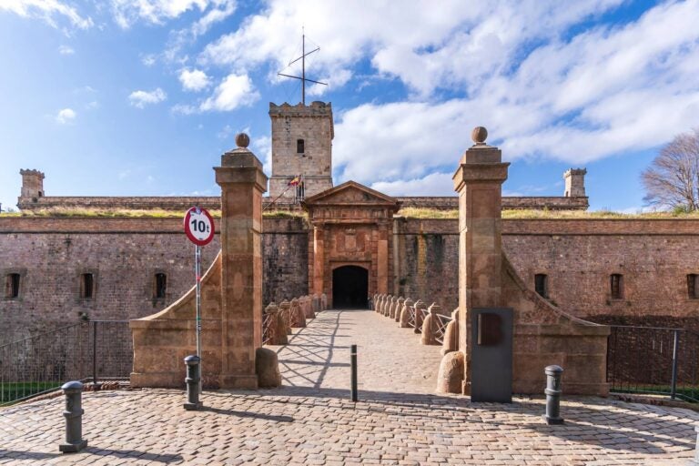 Entrance to the Montjuic Castle in Barcelona