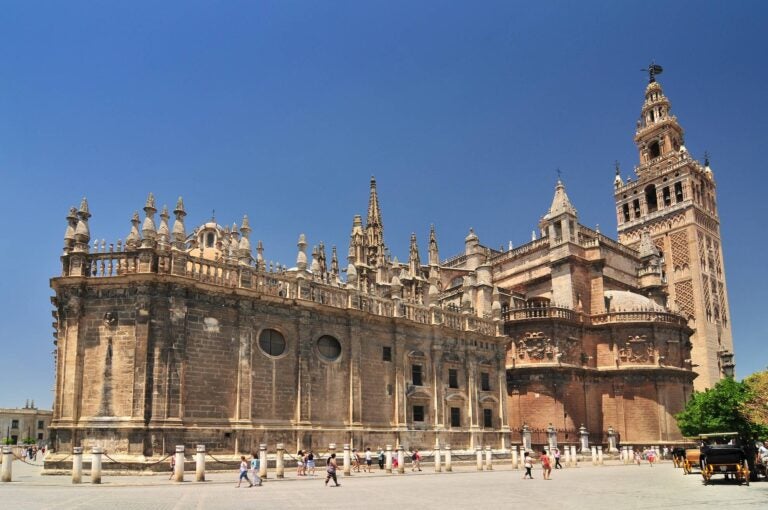 Seville Cathedral in a sunny summer day