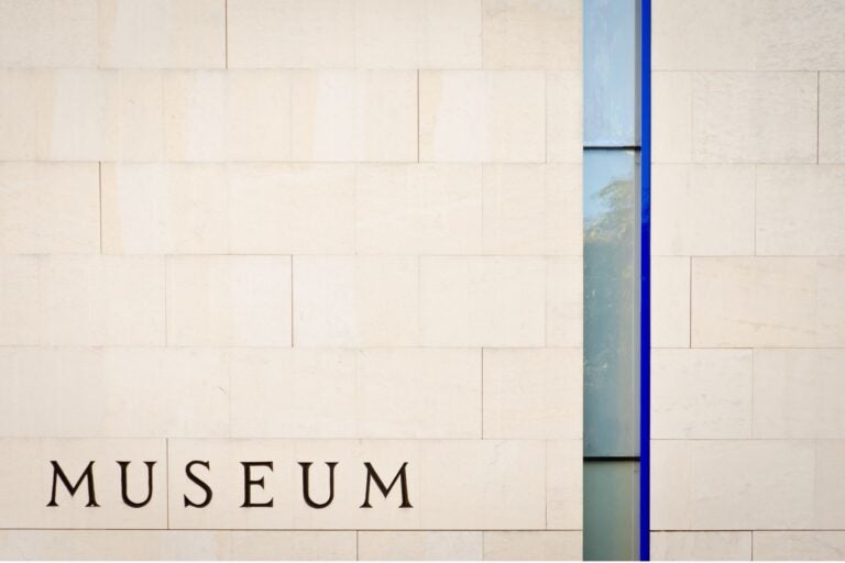Close shot of the Leopold Museum, Vienna.