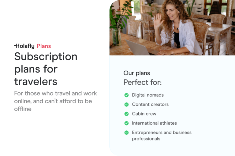 Holafly subscription plans are for frequent travelers.