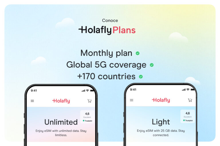 Holafly Plans is a monthly plan, global 5G coverage.