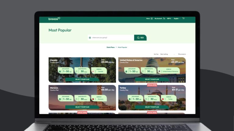 List of Breeze's single country plans.