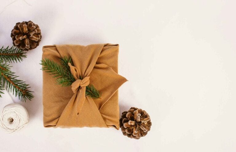 furoshiki wrapped gift