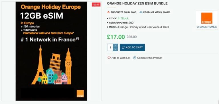 Orange Holiday Zen eSIM