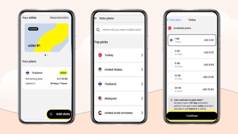 saily esim top-up screenshot