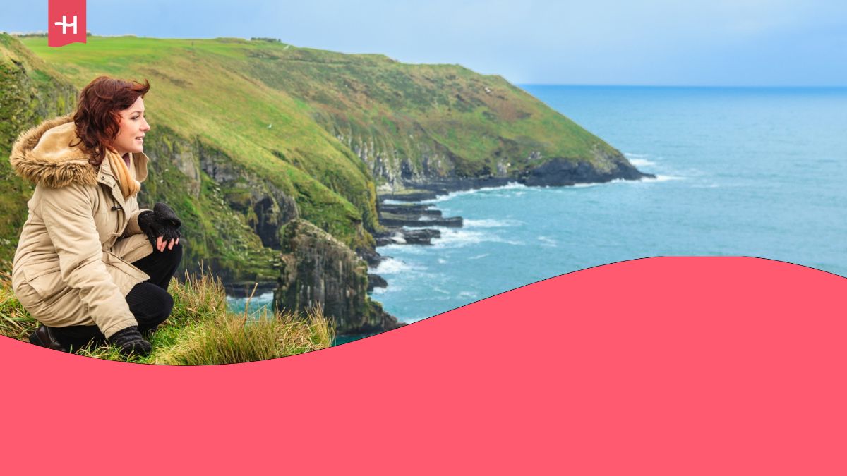 woman on her trip to ireland