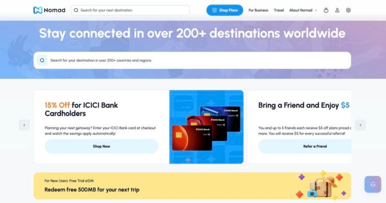 GigSky alternatives: nomad esim