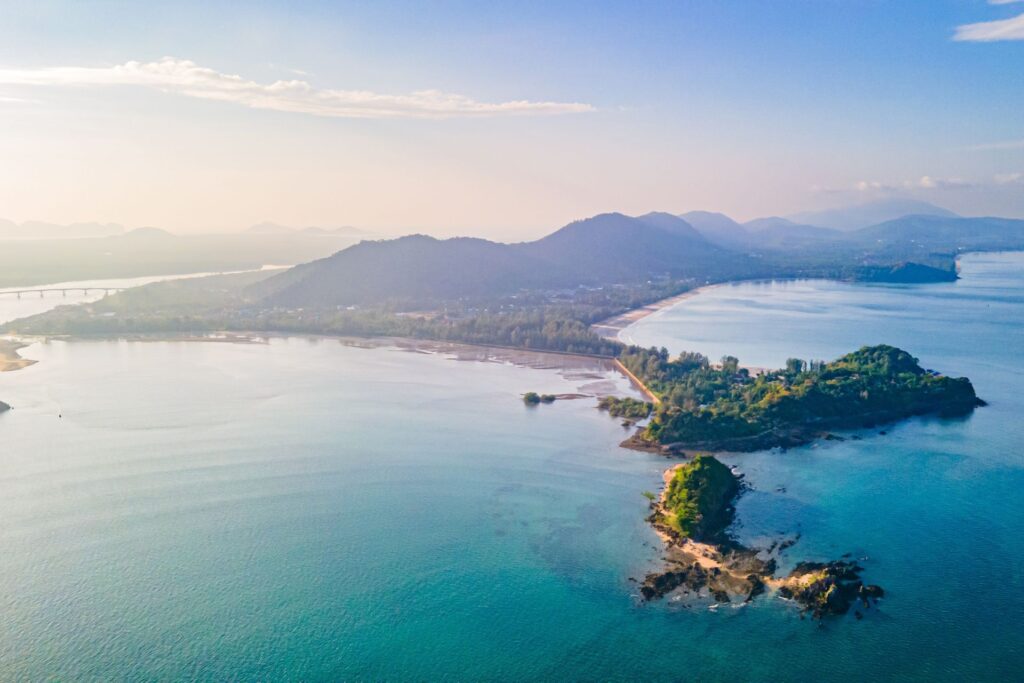 Aerial view of the island of Koh Lanta.