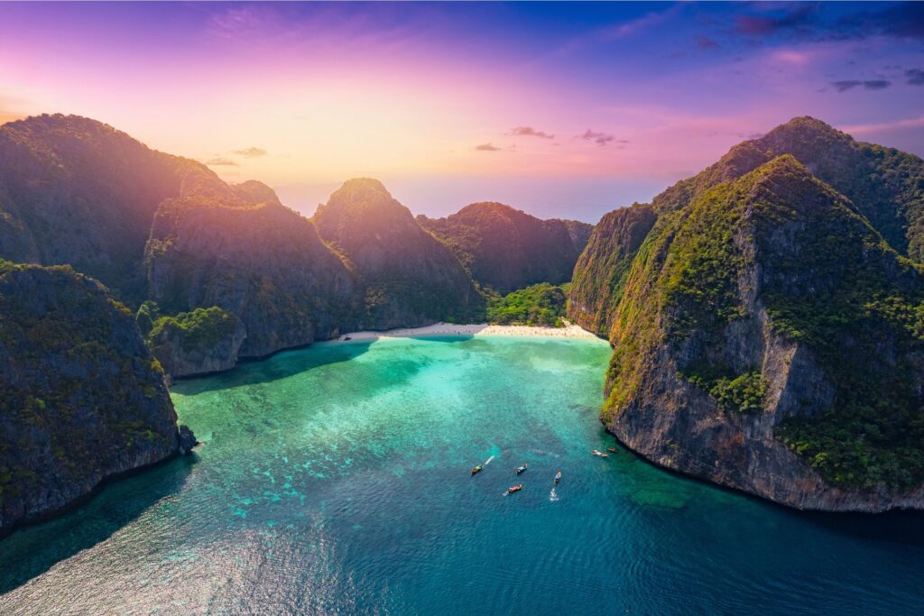 Aerial view of the island of Phuket.