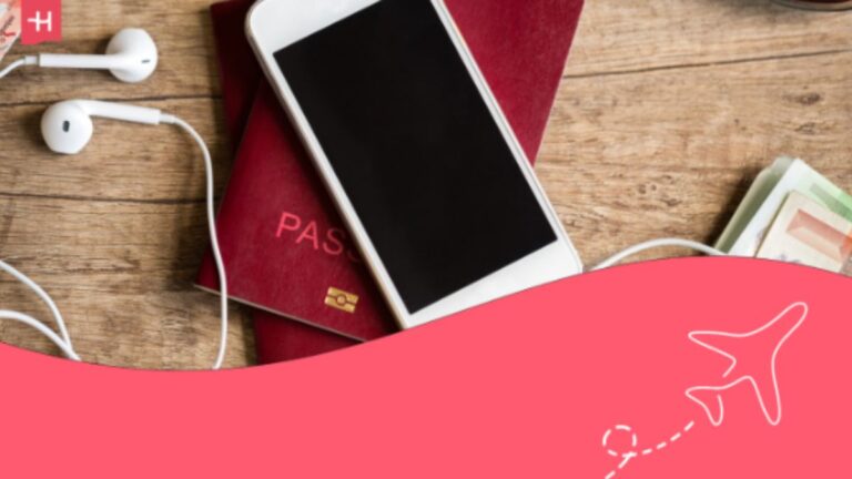 phone and passport on a table