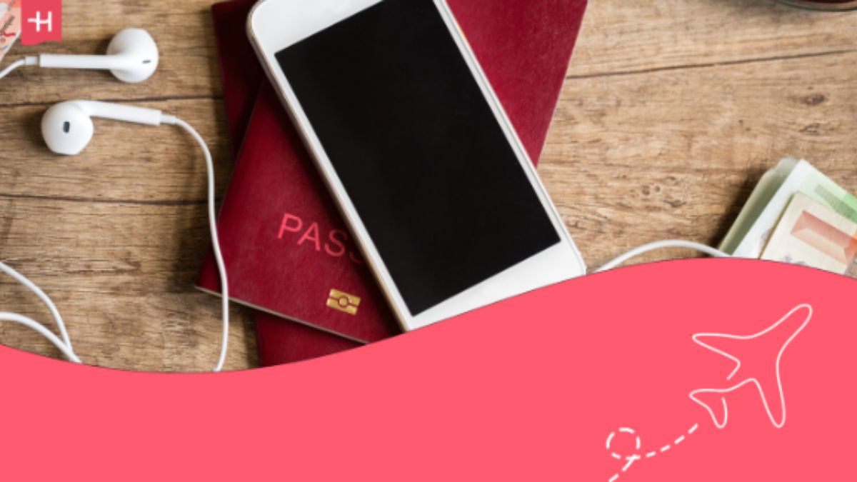 phone and passport on a table