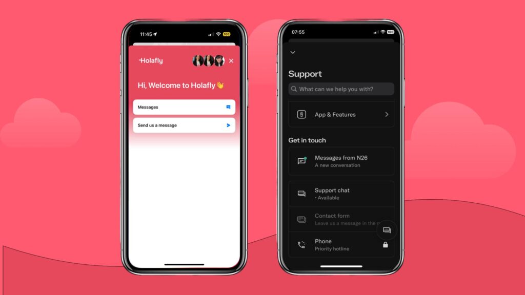 Customer support UI