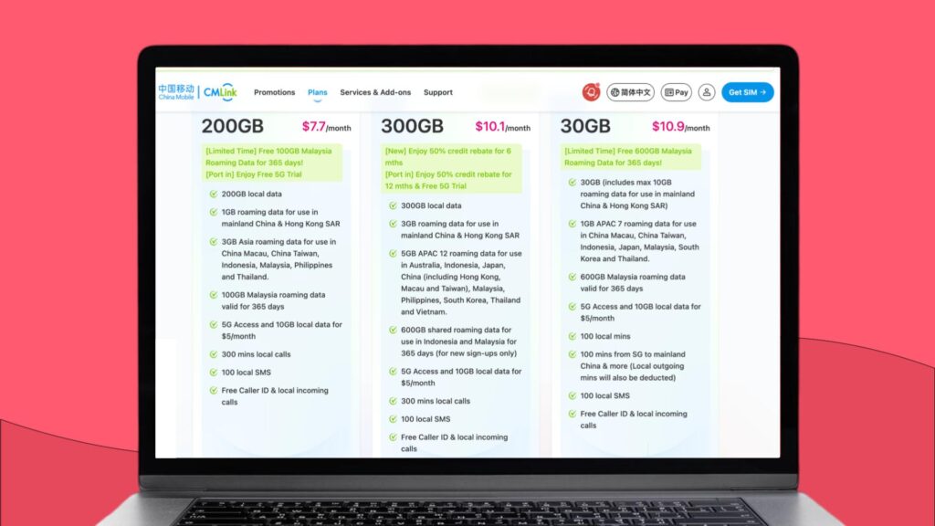 CMLink plan details