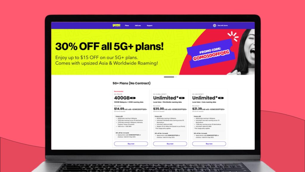 Gomo esim plans