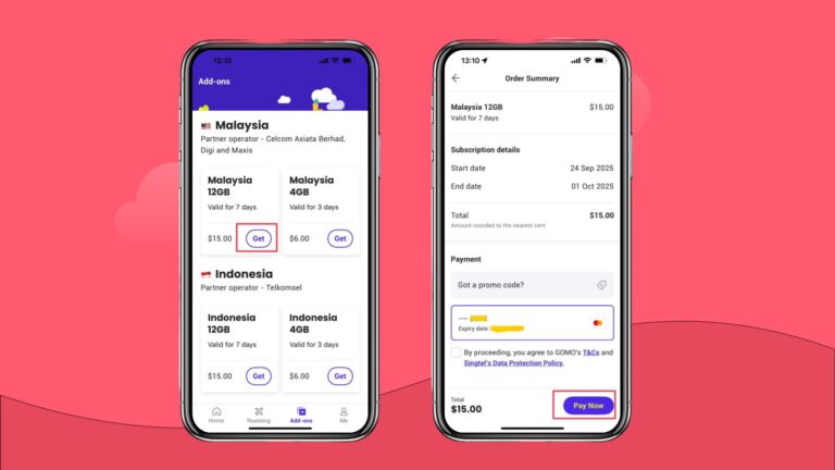 GOMO roaming Malaysia