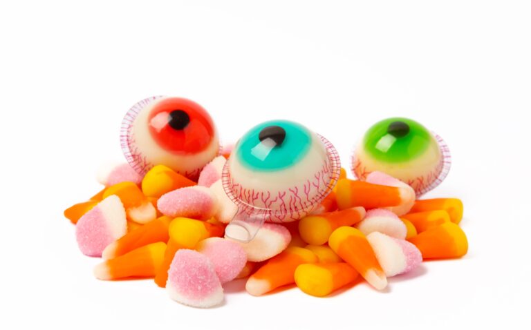 Googly eyes and candy for a Halloween party