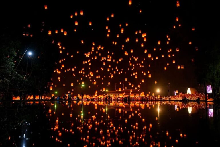 scenery of Chiang Mai lantern festival