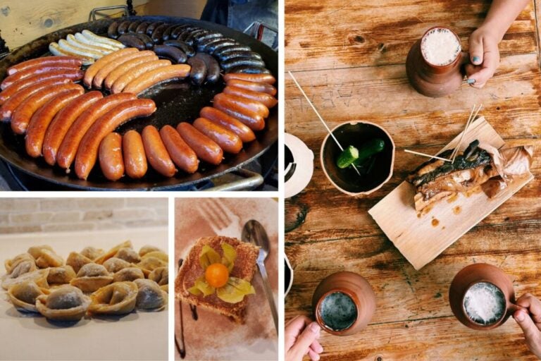 Different Estonian dishes