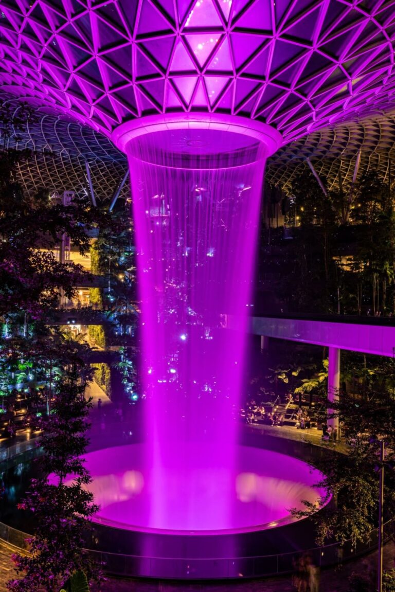 Changi Rain Vortex light show