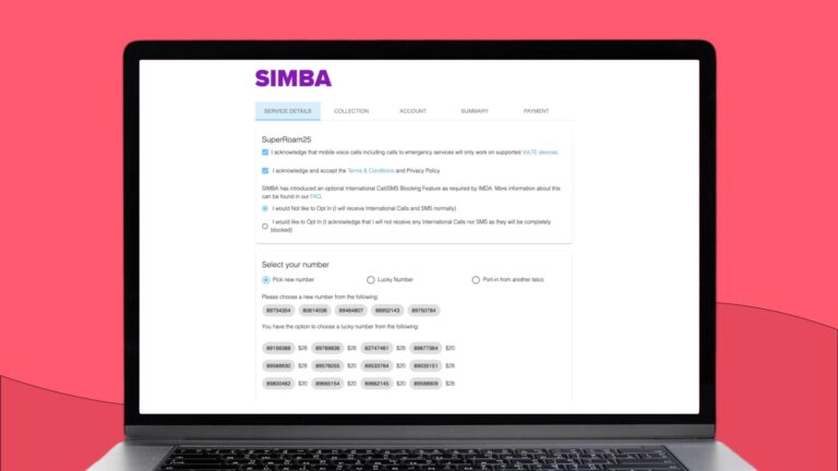 SIMBA official website for roaming plan Malaysia