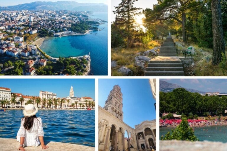 Bačvice Beach, Marjan Park, and Split's Historic Centre.