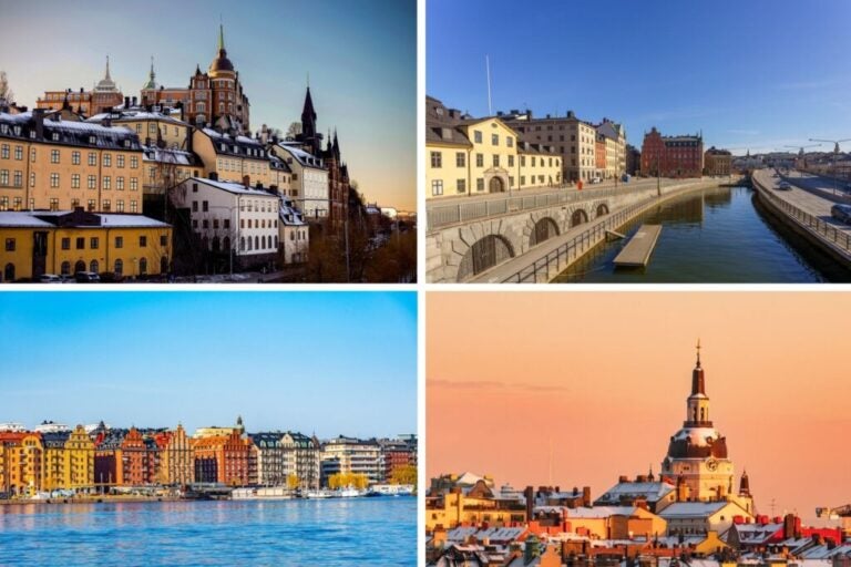 Neighbourhoods in Stockholm like Södermalm, Vasastan, and Kungsholmen.