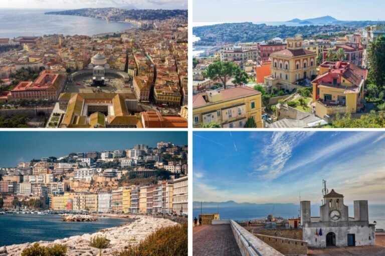 Neighbourhoods in Naples like Historic Centre, Vomero and Chiaia.