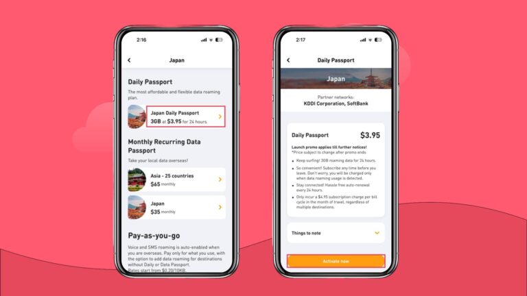 M1 postpaid roaming Japan Daily Passport