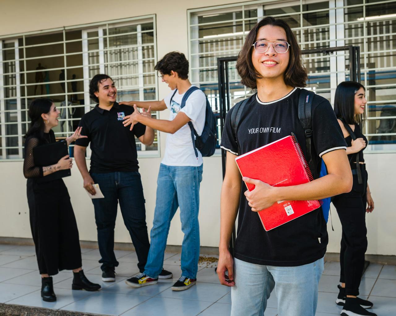 Students mingling