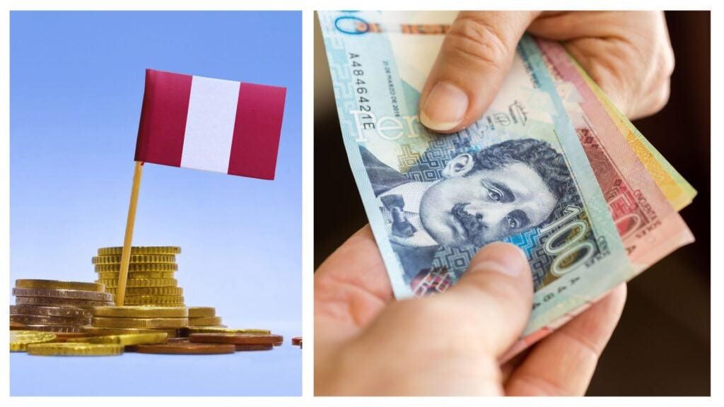 peru flag and money