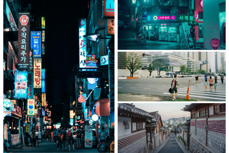 Coliving Seoul- Images representing different areas of Seoul