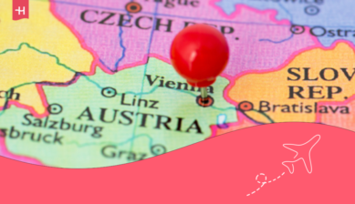 Map of Austria and its capital Vienna, where we have selected the best co-living spaces.