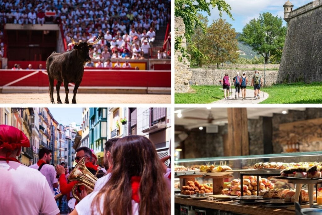 Pamplona tapas, Yamaguchi Park, San Fermín festival.