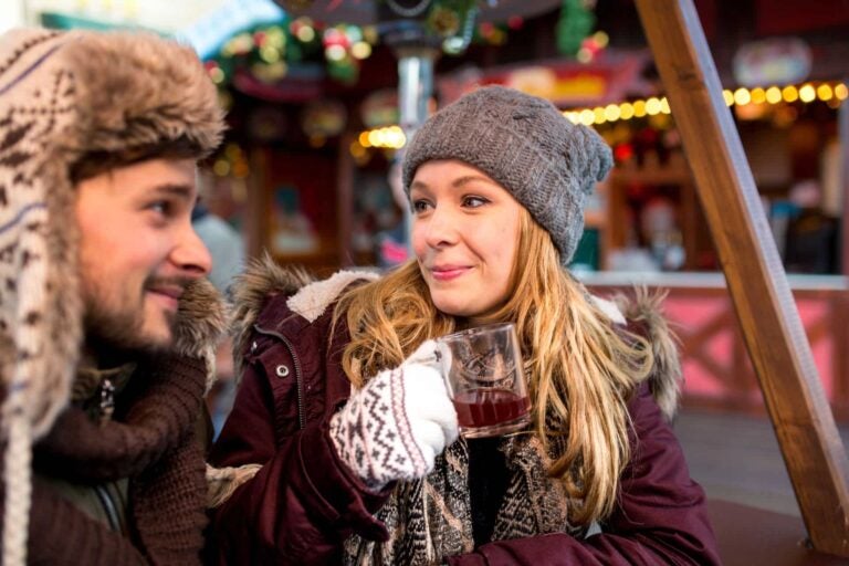 german couple in winter