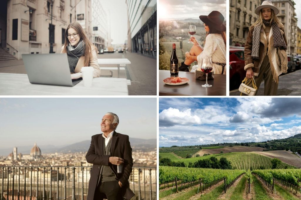 People and businesses in Italy.