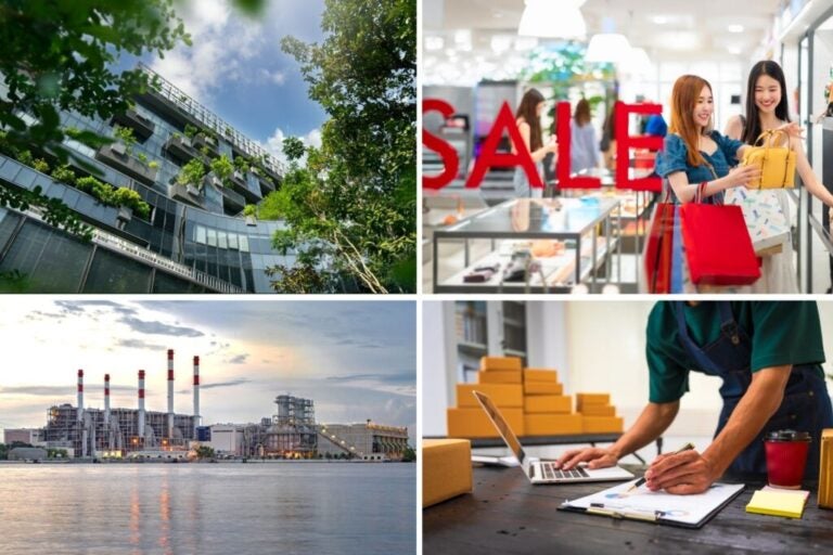 Several companies in Thailand, factories, shopping mall, and office building.