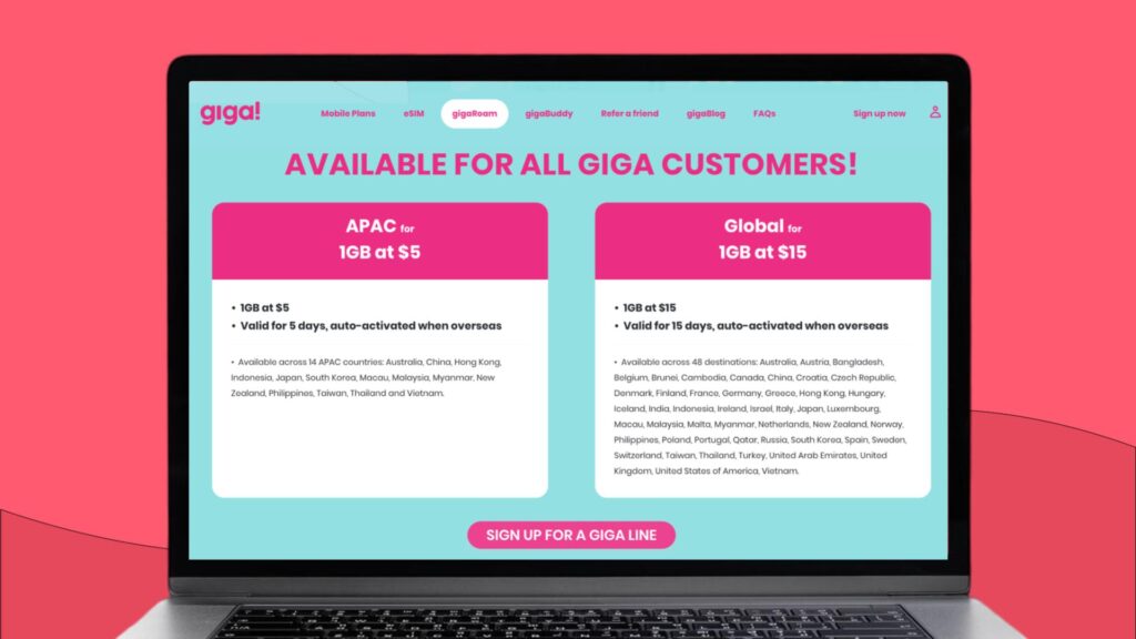 Giga china roaming website