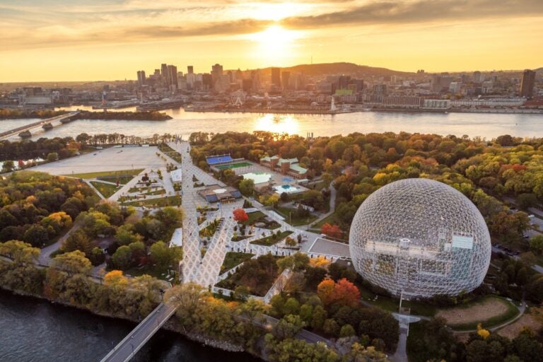 Aerial view of Montreal.